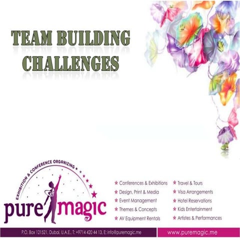 Team building challenges & Activities 2014 - Pure Magic Exhibition & Conferen...