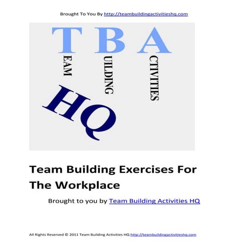 Team building exercises for the workplace
