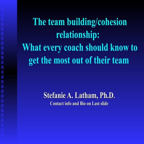 Team building for coaches