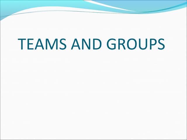 Team building