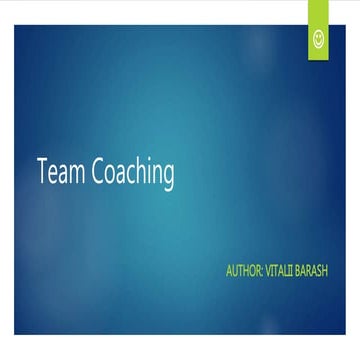Team coaching