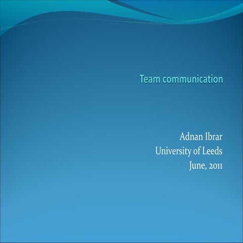 Team communication