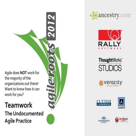 The Undocumented Agile Practice: Teamwork