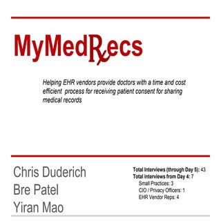MyMedRecs NYU Final Presentation