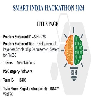 SIH presentation problem statement SIH-1728