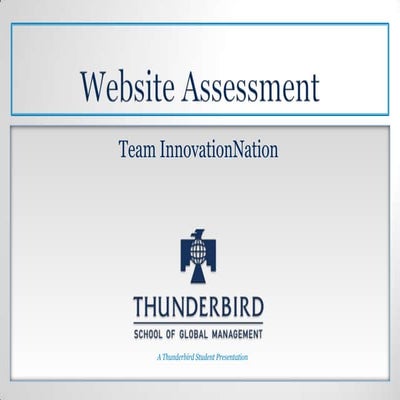 Website Analysis as part of an integrated marketing communication plan