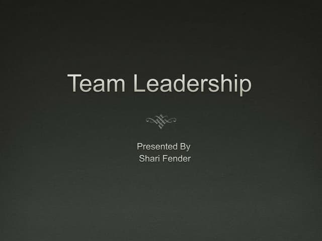 Team Leadership