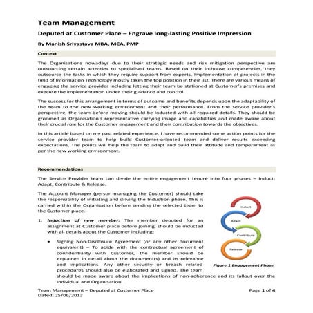 Team Management - Engraving +ve Impression at Customer Place