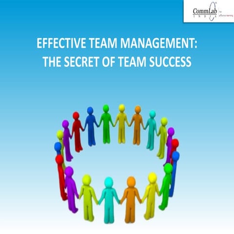 Effective Team Management - The Secret of Team Success
