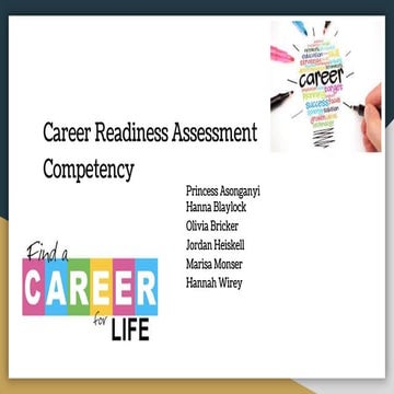 Career Readiness Assessment Competency 