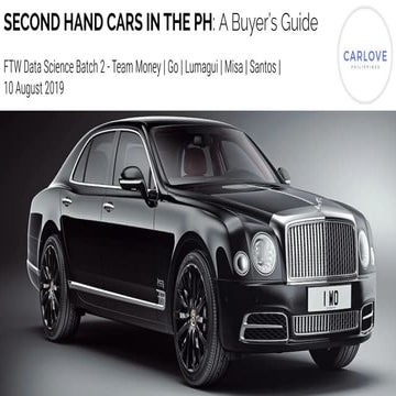 Second Hand Cars in the Philippines: A Buyer's Guide