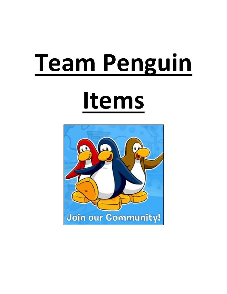 Team penguin items