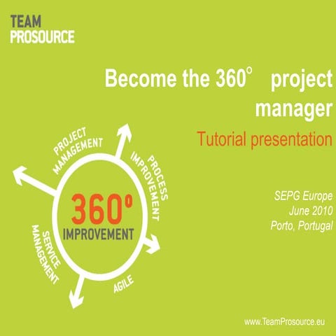 TeamProsource ESEPG  June 2010 - Become the 360° project manager - teaser