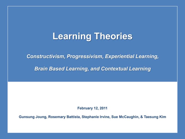 Learning Theories