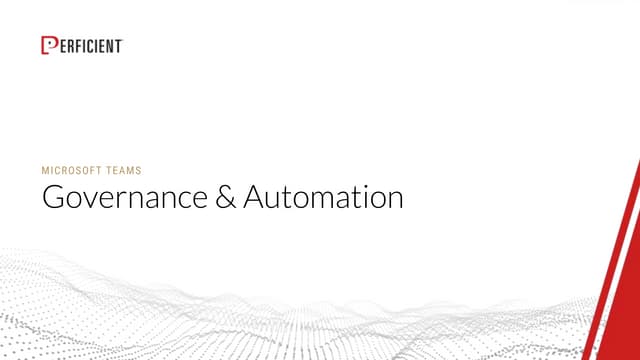 Microsoft Teams Governance and Automation
