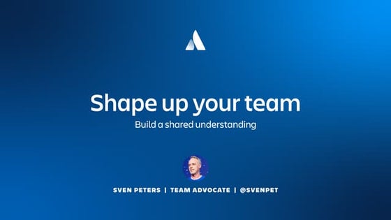 Team Shaping - Building a shared understanding