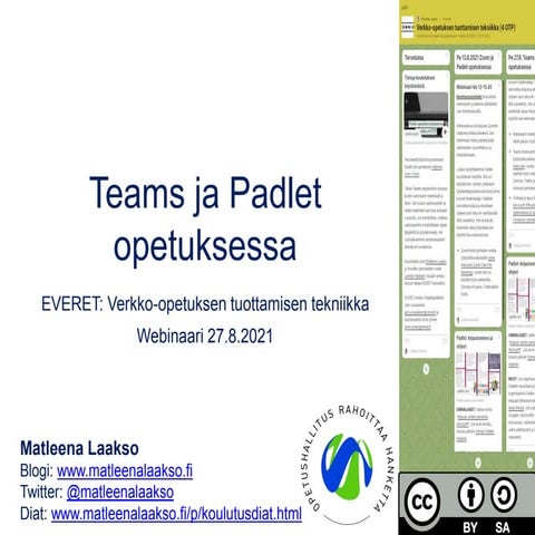 Teams ja Padlet 27.8.21 