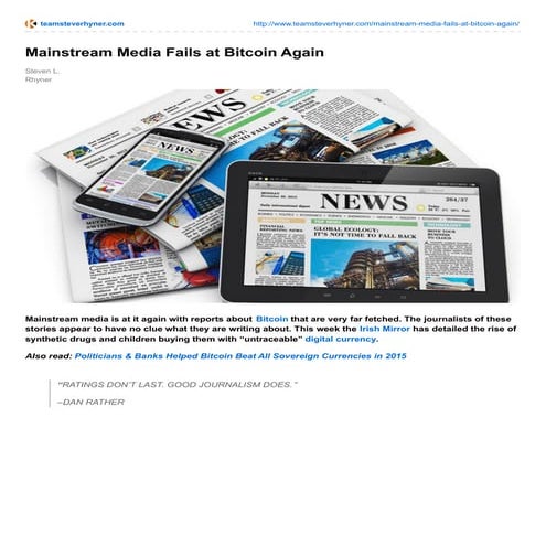 MAINSTREAM MEDIA FAILS AT BITCOIN AGAIN