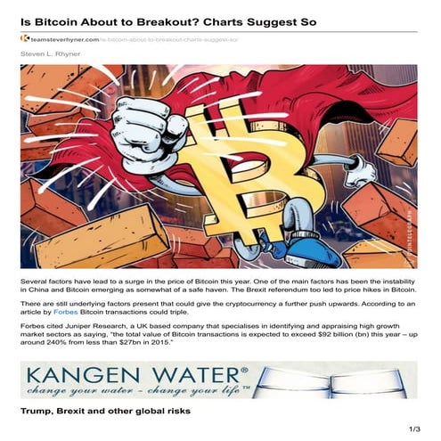 IS BITCOIN ABOUT TO BREAKOUT? CHARTS SUGGEST SO