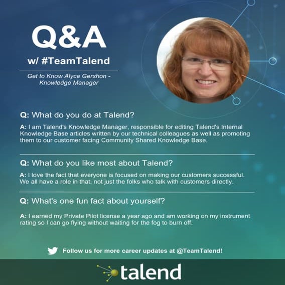 Team Talend Employee Spotlight - Alyce Gershon