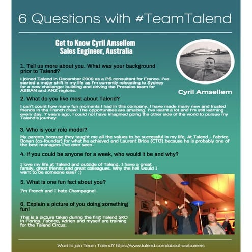 #TeamTalend Spotlight - Cyril Amsellem