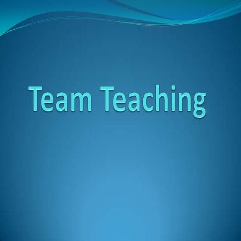 Team teaching