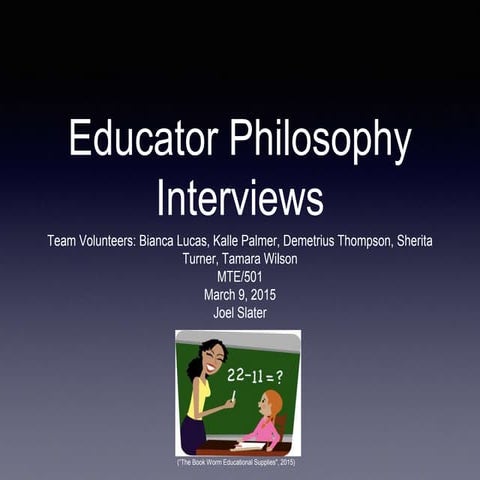 Team Volunteers Educator Philosophy Interview Presentation pptx