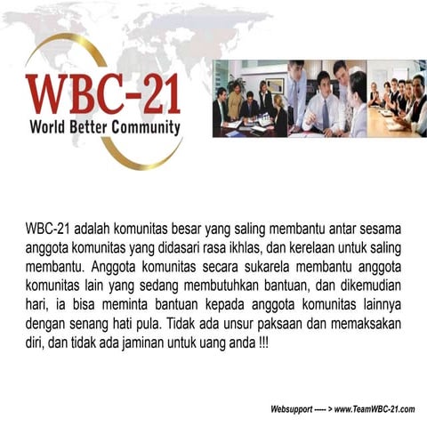 Businness Preview WBC-21 Oleh TeamWBC-21.com
