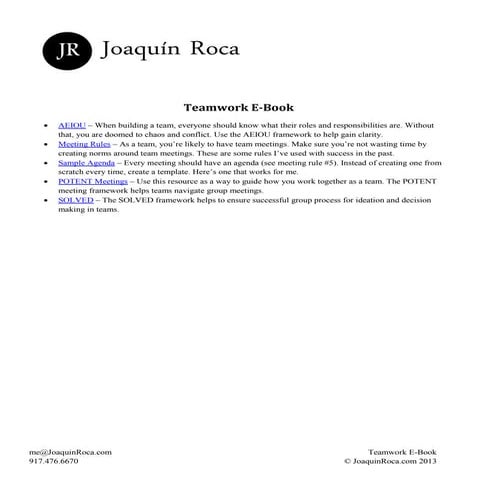 Teamwork | PDF