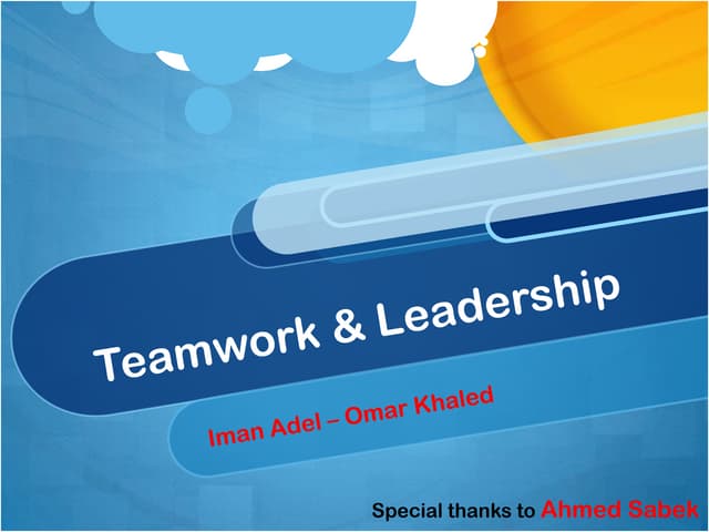 Teamwork & Leadership