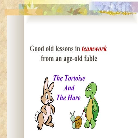 Teamwork Rabbit and tortoise