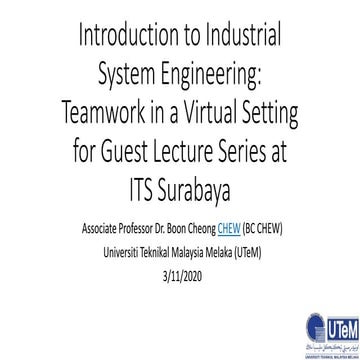 Teamwork in A Virtual Setting