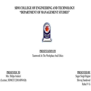 Teamwork in the workplace and ethics