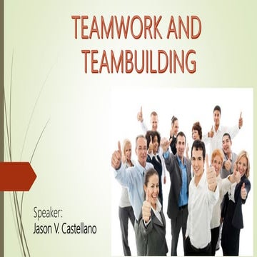 Teamwork and Team Building