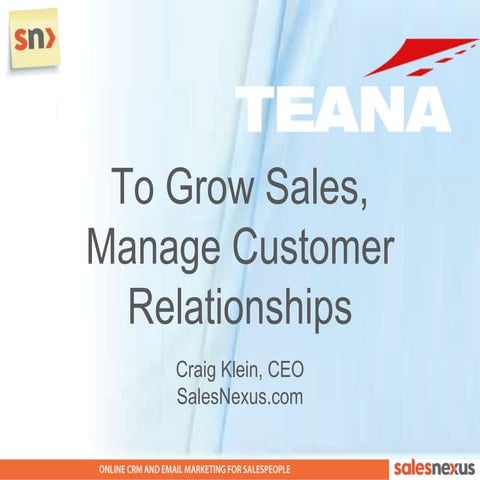 Grow Sales with Customer Relationship Management