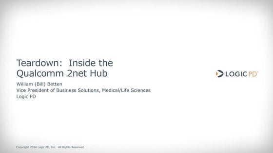 Qualcomm Life Connect 2013: 2net System Overview, Security and Privacy ...