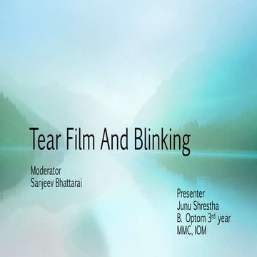 Tear film | PPT