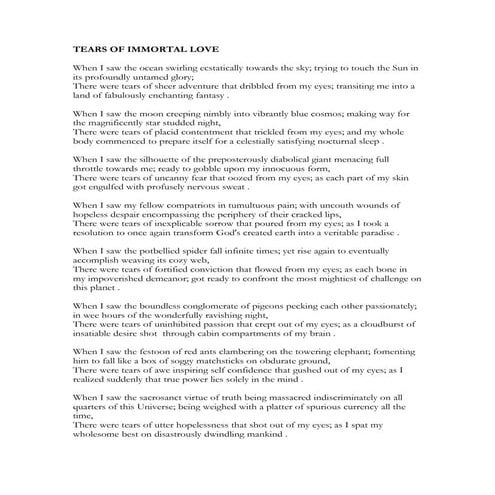 11th english poems notes | DOCX
