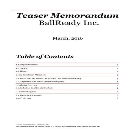 Teaser memorandum(ball ready)