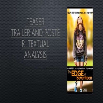 Teaser trailer and poster analysis copy