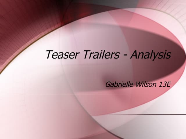 Teaser Trailers
