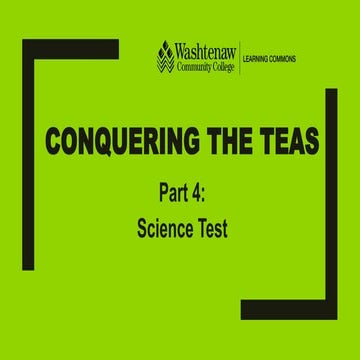 Conquering the TEAS Part 4: Science