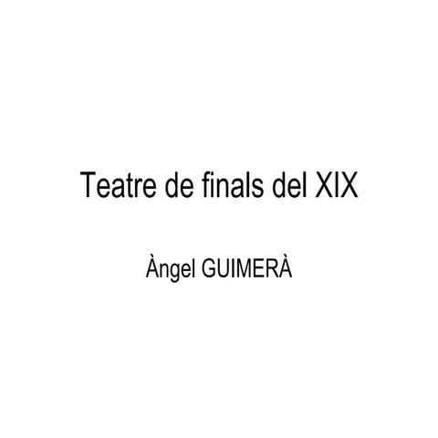 Teatre de finals del xix