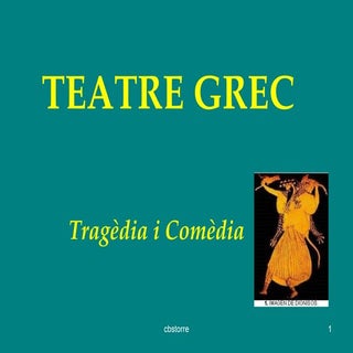Teatre: tragedia i comèdia grega