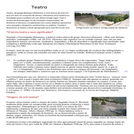 Teatro | DOCX