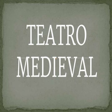 Teatro medieval