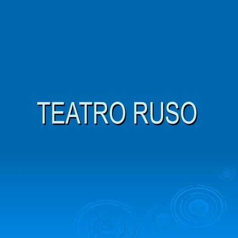Teatro ruso y hamlet
