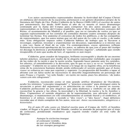 Teatro Zorrilla El Año Santo En Madrid  Auto Sacramental Calderon de la Barca...