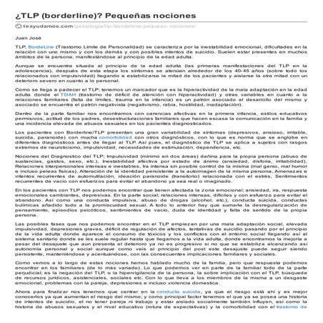 Teayudamos.com tlp borderline pequeas nociones