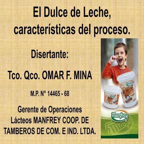 Sesión de clase -Dulce de leche - Agroindustria